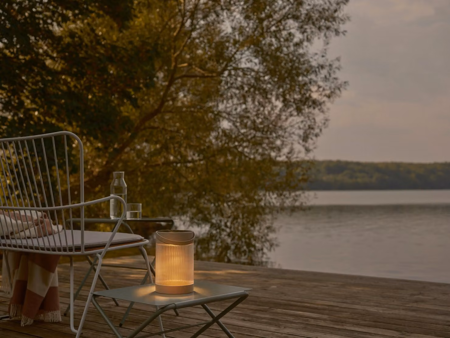 Nordlux Coupar Solar LED Outdoor Portable Lantern, Beige, IP44, Warm White 3000k – 4