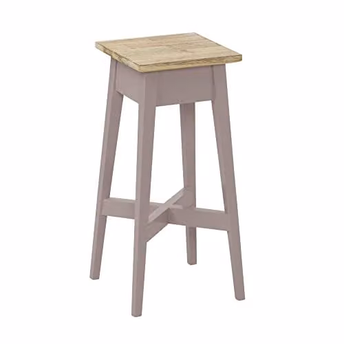 Statement Furniture Florence Acacia Wood Plant Stand in Brown and Beige, H 50 cm x W 24 cm x D 24 cm
