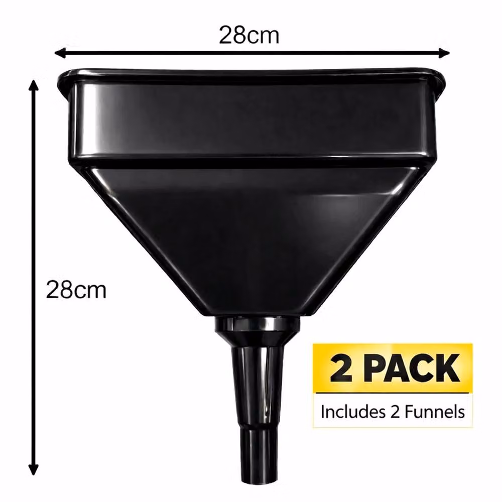 Havendro Large Rectangular Tractor Funnel with Filter, Black – 2