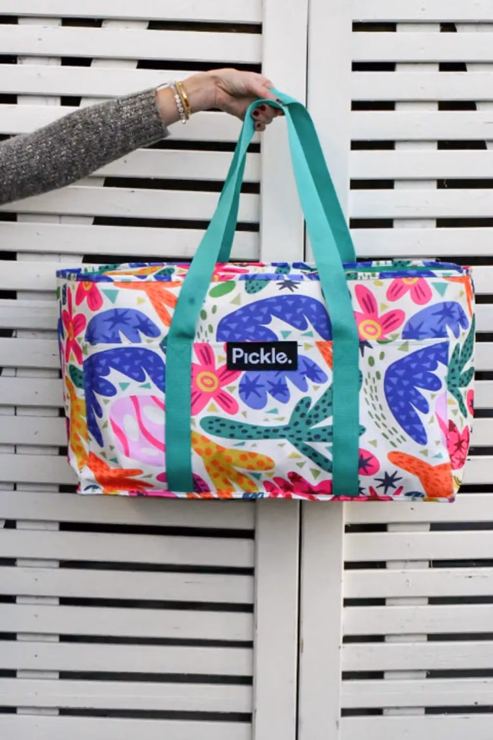 Pickle Picnic Aloe Zebrina 3-in-1 Insulated and Leakproof Picnic Bag Set in Multicolour – 3