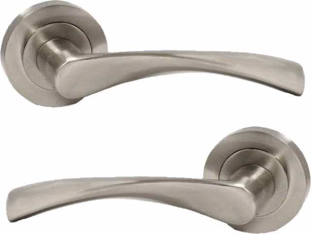 Betley Butterfly Brushed Silver Door Handle