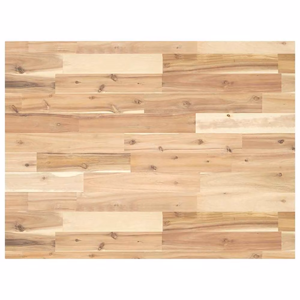 Berkfield Home Solid Wood Acacia Desk Top in Brown, W: 80 cm, D: 60 cm, H: 4 cm – 2
