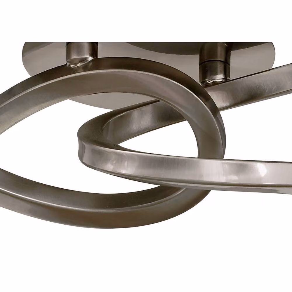 Netlighting Alaska 4 Light Ceiling Lamp in Grey and Satin Nickel with Glass Shades – 3