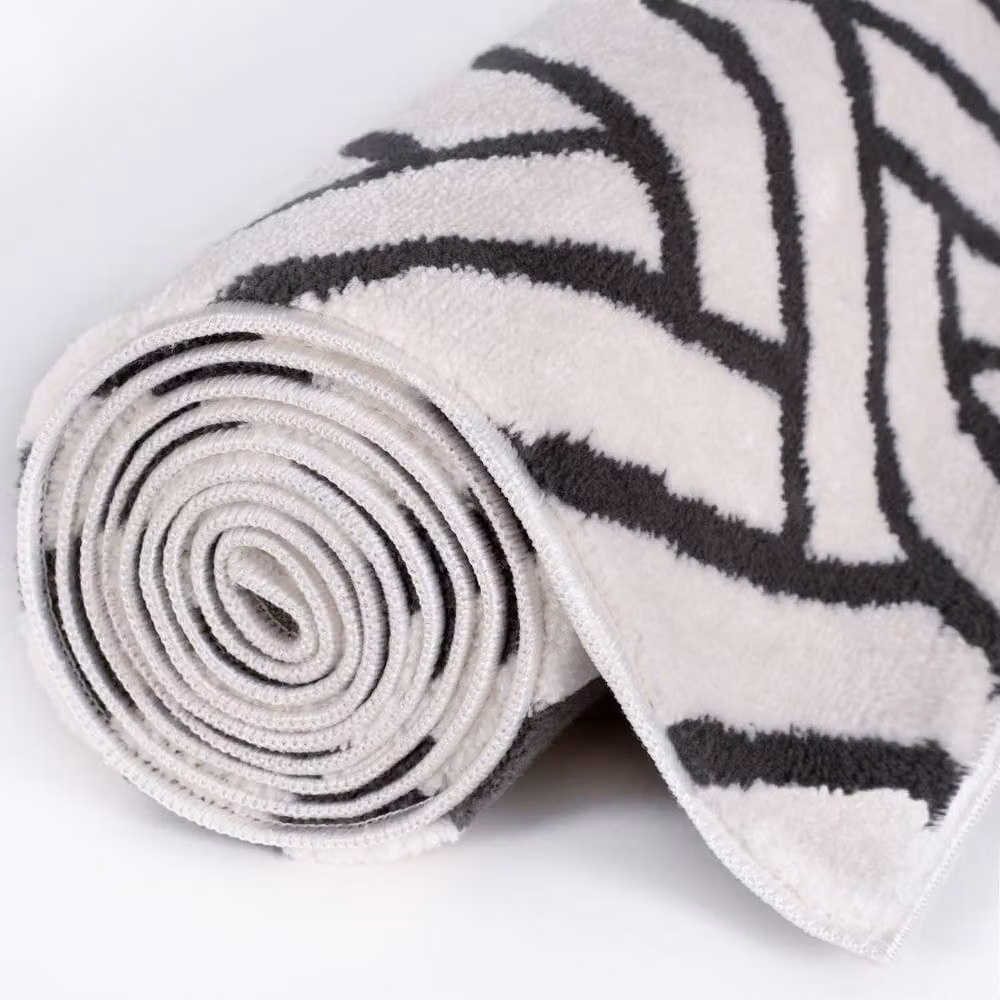 THE RUGS Loft Herringbone Soft Pile Area Rug in Dark Grey, W: 80 cm, L: 150 cm – 7