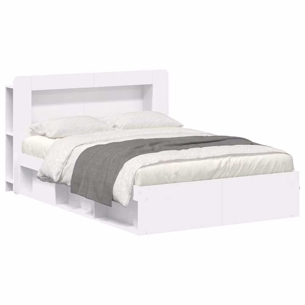 Berkfield Home Modern Bed Frame with Storage Drawers in White, Engineered Wood, 160 x 200 cm – 2