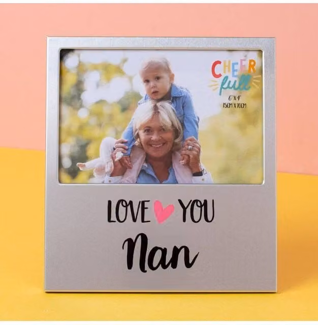 KDMD Cheerfull Nan Silver Aluminium Rectangular Photo Frame 2 Pack, W/H: 15.5 x 10 cm