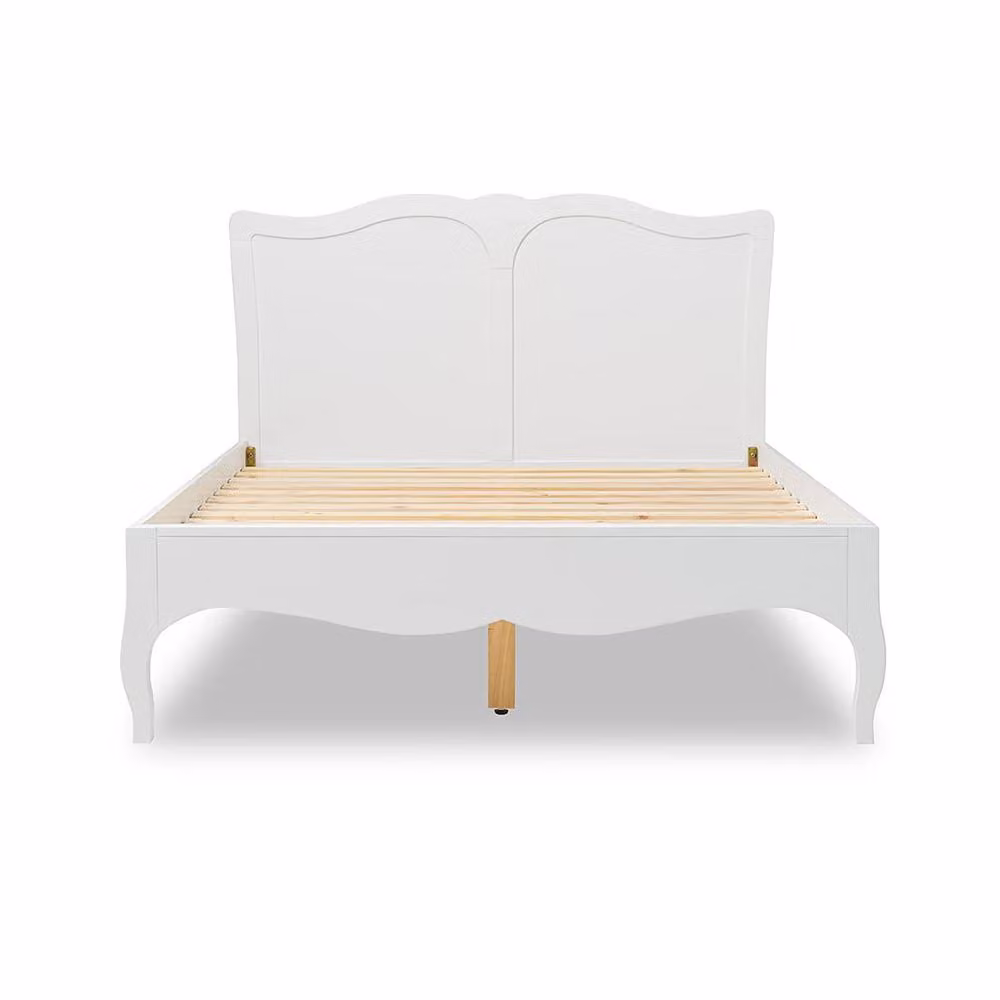 Statement Furniture Romance French Style King Size Bed Frame in White, W/D/H: 180 x 200 x 152.4 cm – 3