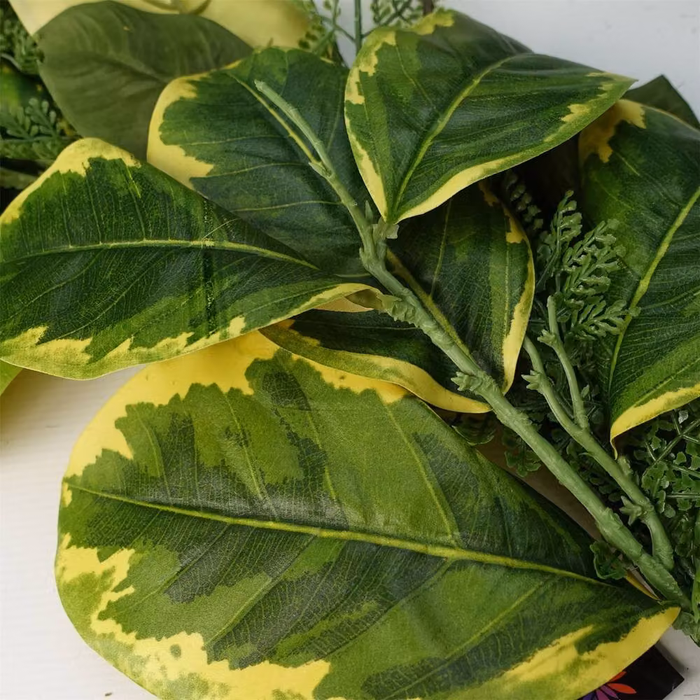 Leaf 180cm Hanging Artificial Ficus Garland in Yellow, Gold and Green – 3
