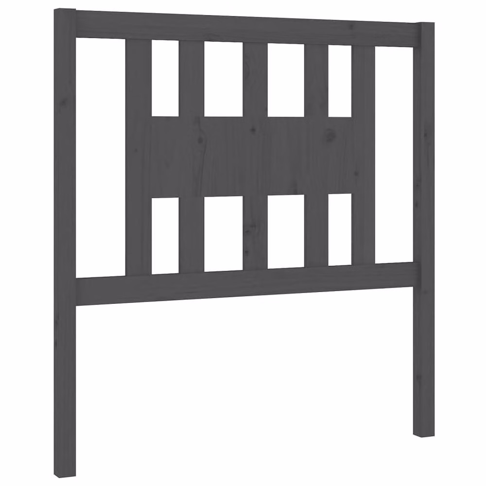 Berkfield Home Grey Solid Pine Wood Headboard, W/D/H: 96 x 4 x 100 cm – 3
