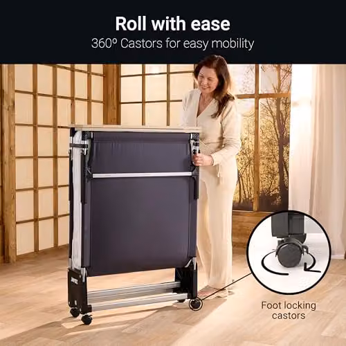 Jay-Be Grand 80cm Folding Guest Bed with Pocket Sprung Mattress, Black, W/D/H: 80 x 190 x 24 cm – 4