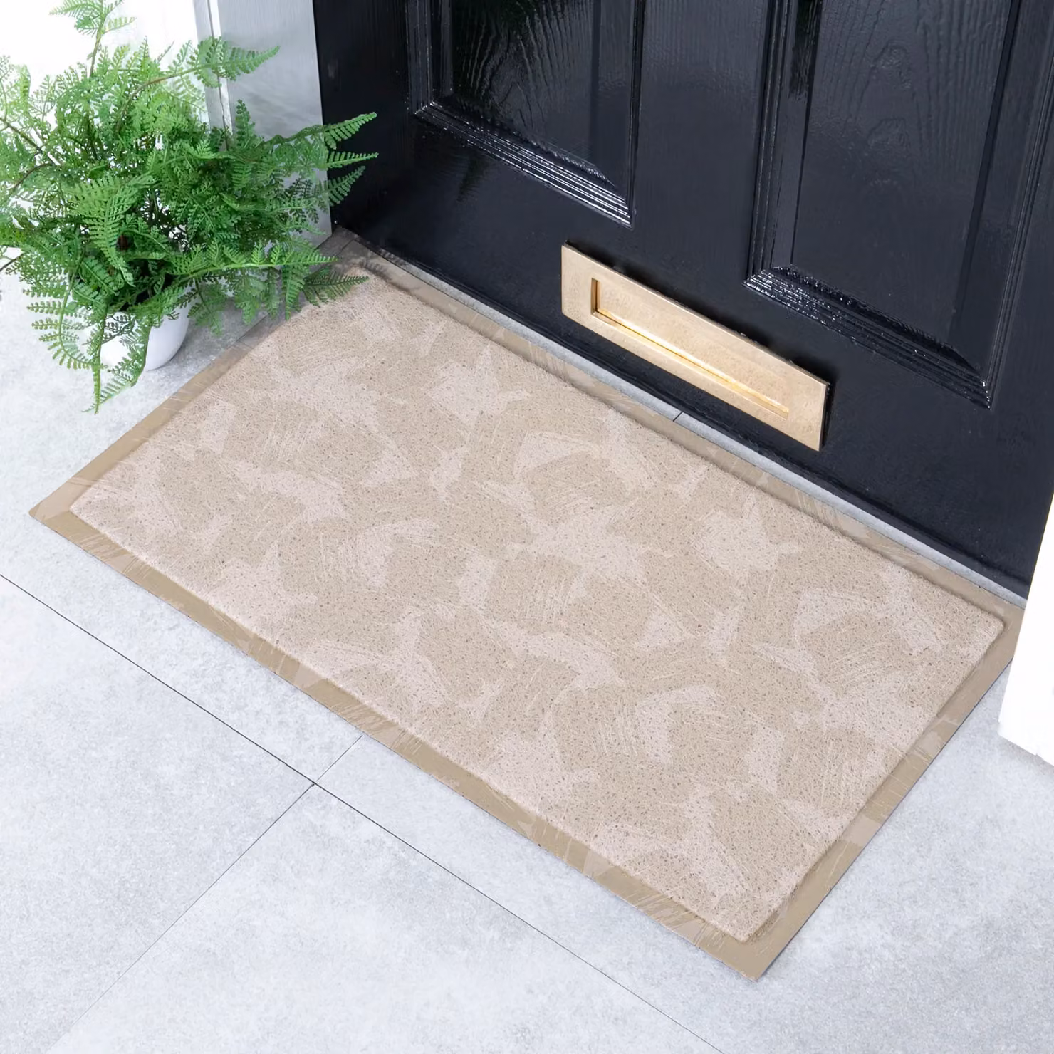 Artsy Mats Mocha Brush Indoor Outdoor Doormat in Beige, W/D: 70 x 40 cm – 2