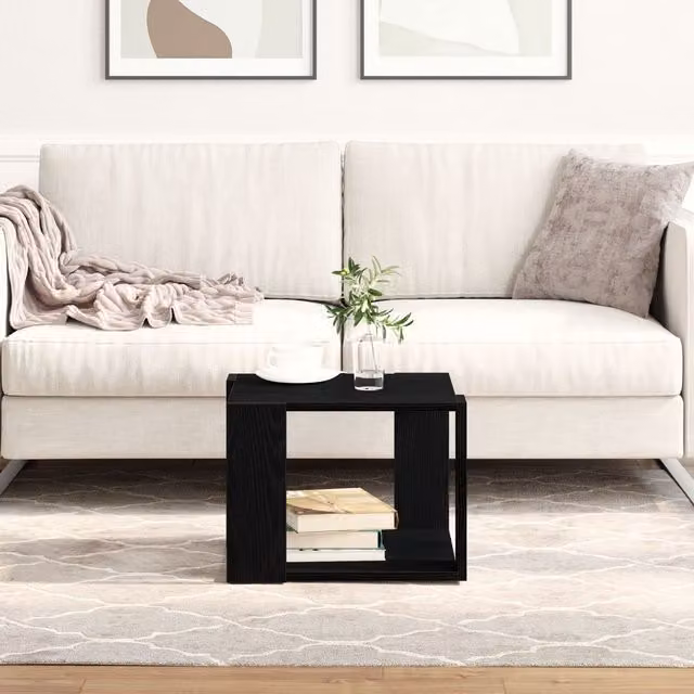 Berkfield Home Black Oak Coffee Table, W/D/H: 40 x 40 x 30 cm – 1