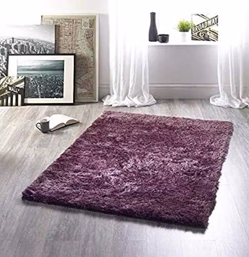 Rugs Direct Purple Polyester Modern Rectangular Rug, W: 230 cm, D: 160 cm, H: 1 cm