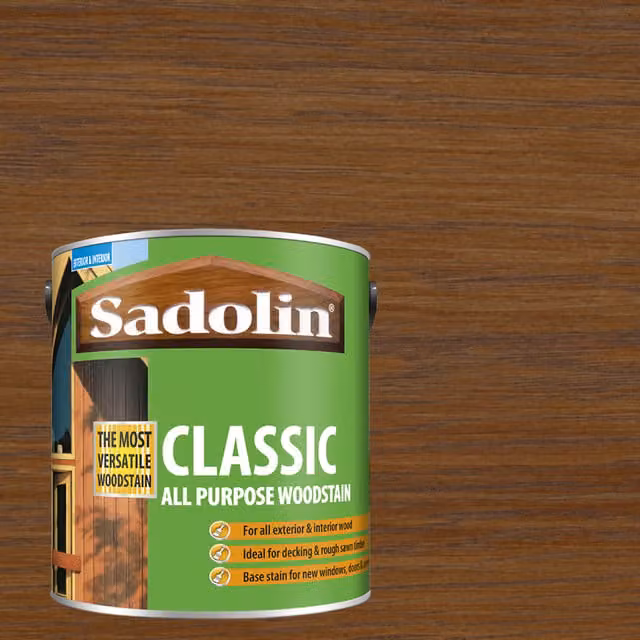 Sadolin Classic All Purpose Solvent Based Woodstain in Antique Pine, Matt, 5 l
