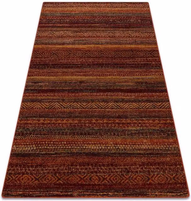 RugsX Wool Omega Vintage Rectangular Rug in Red, W: 150 cm, D: 100 cm – 1