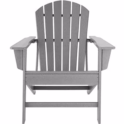 tectake Grey Garden Chair with Footstool and Armrests – 3