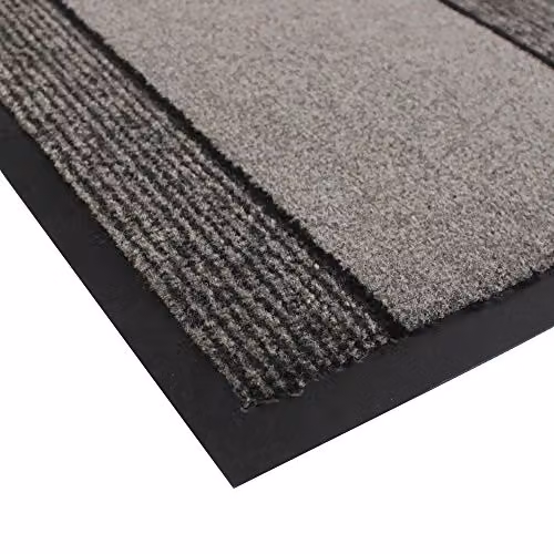 JVL Miracle Striped Barrier Doormat, Grey, W/D/H: 60 x 40 x 1 cm – 5