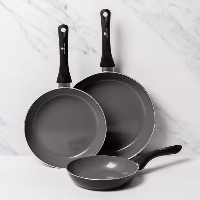 MasterClass Can-To-Pan Recycled Aluminium Ceramic Non-Stick Frying Pan, Grey