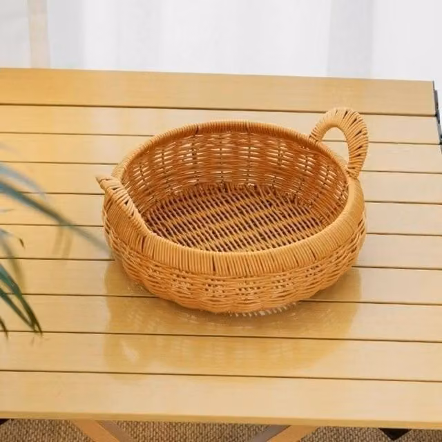 Kelvenix Brown Imitation Rattan Fruit and Bread Basket