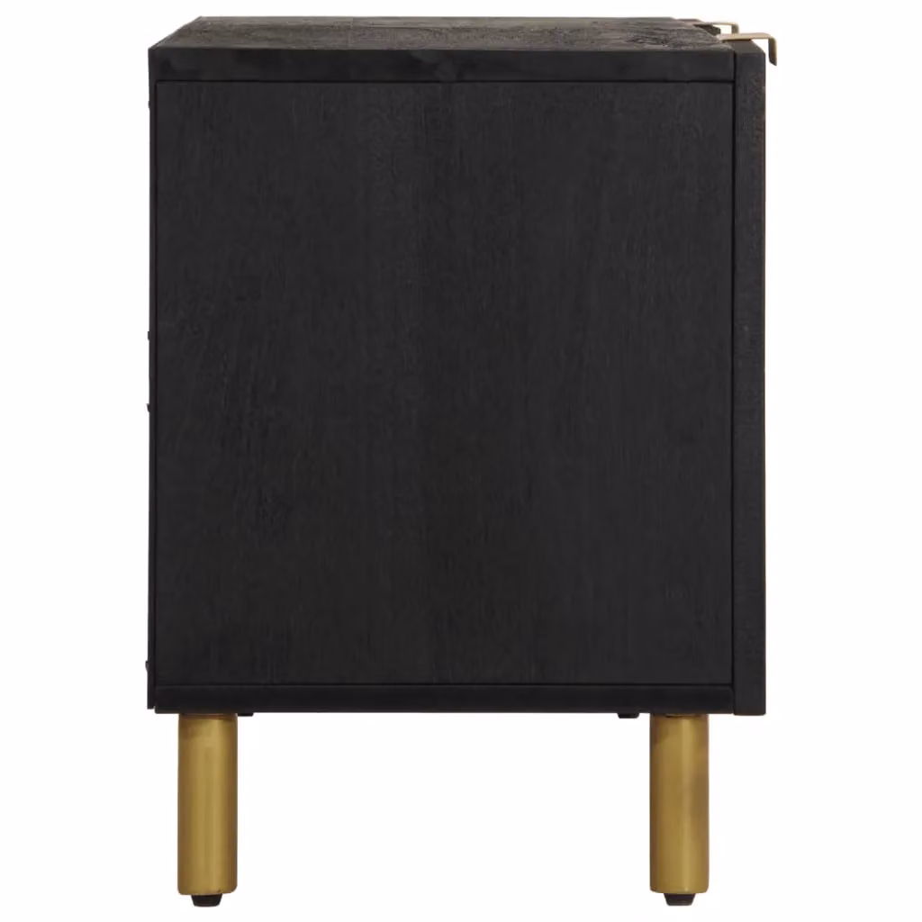 Berkfield Home Industrial Black TV Cabinet in Matt MDF and Metal, W/D/H: 105 x 33 x 46 cm – 3