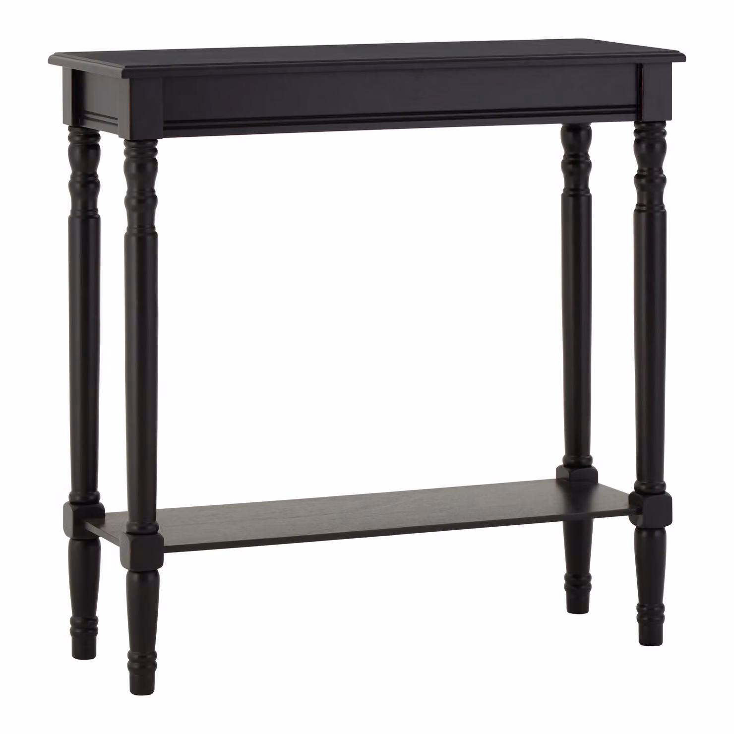 Orsina Rectangular Pine Wood Console Table in Black, W/D/H: 80 x 30 x 80 cm – 2