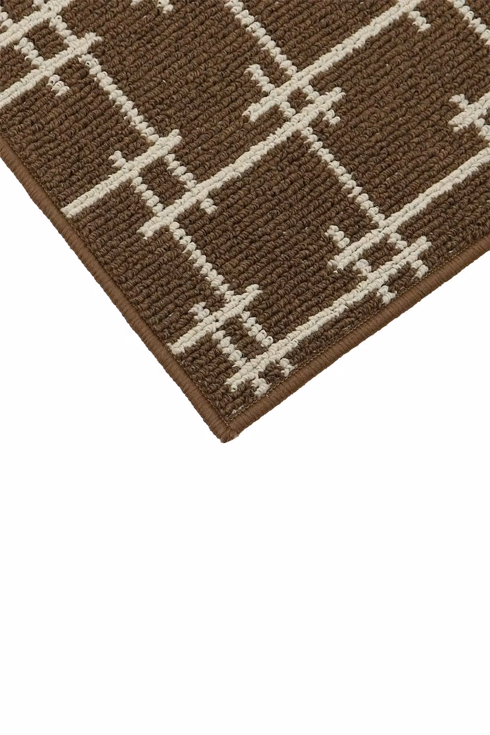 JVL Vector Machine Washable Latex Backed Runner Doormat, Brown, W/D/H: 57 x 150 cm – 3