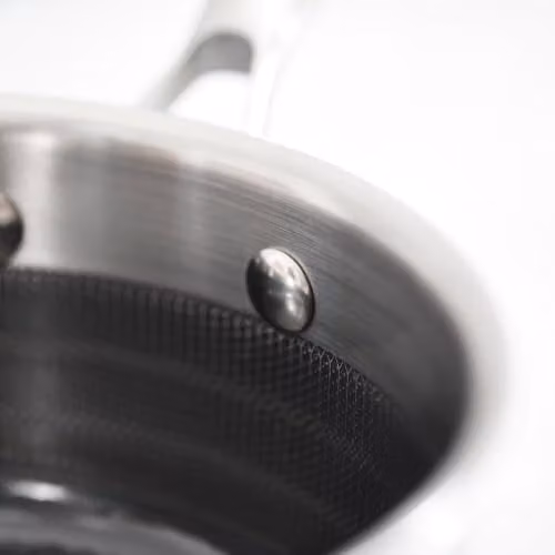 Tower Geo-Clad 18cm Hybrid Ceramic Saucepan with Glass Lid in Silver – 2