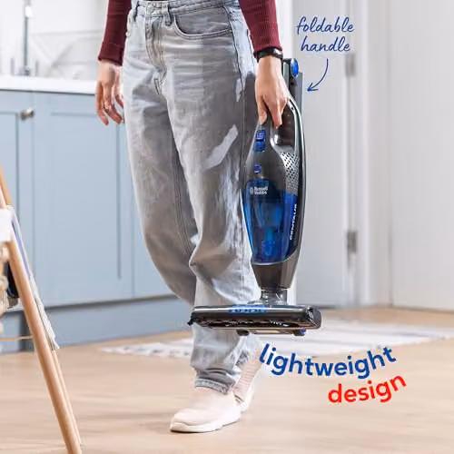 Russell Hobbs Centaur 2 in 1 Cordless Bagless Stick Vacuum, 800W, 60-Min Run Time, Grey & Blue RHSV2211 – 7