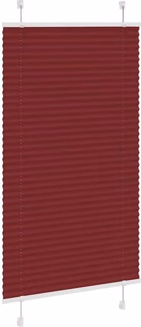 Berkfield Home Single Pleat Polyester Blind in Red, W: 70 cm, H: 150 cm