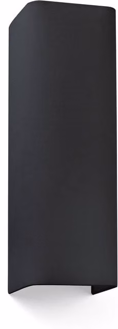 Netlighting Black Square Cotton Fabric Wall Light, W/D/H: 37 x 12.5 x 10.5 cm, 2x E27