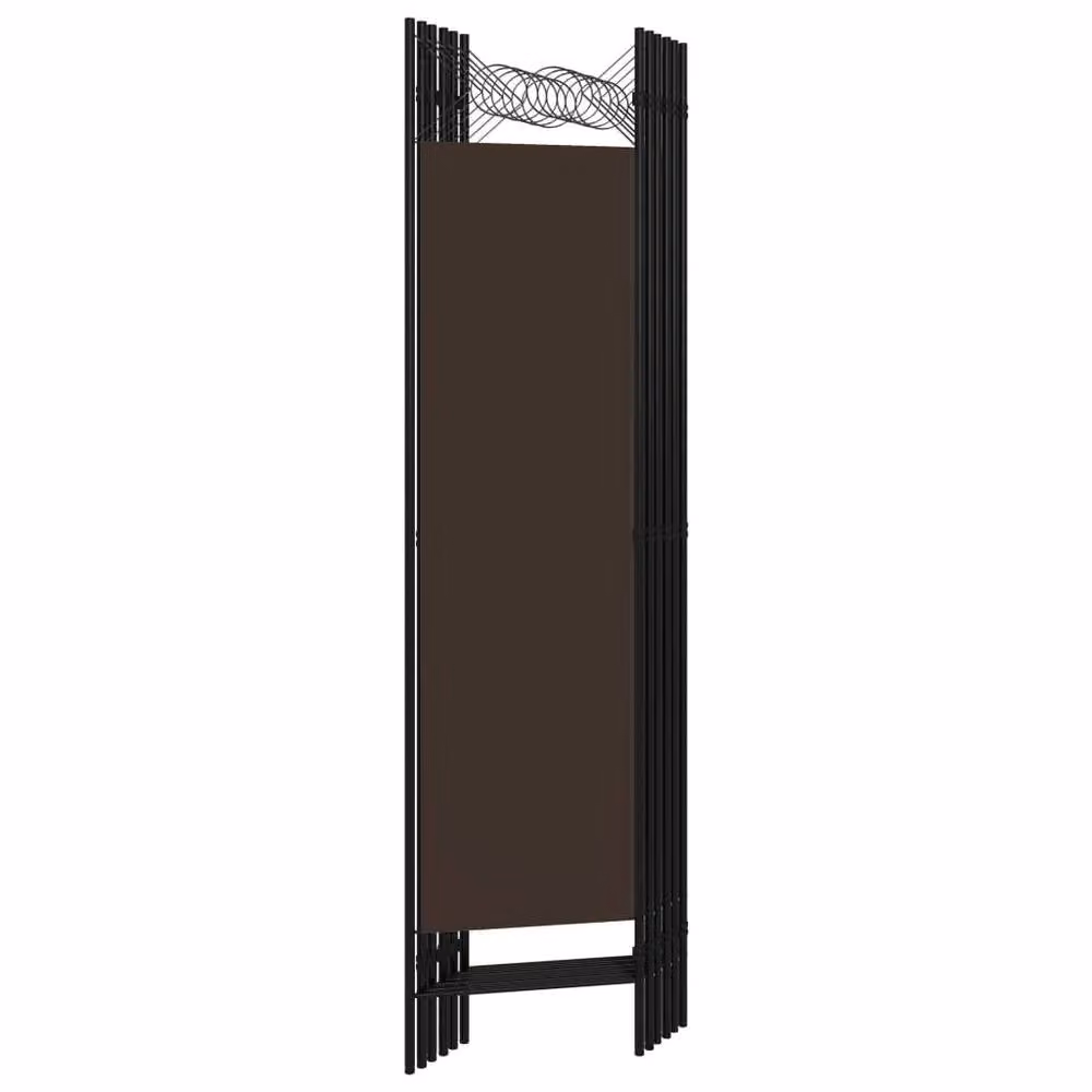 Berkfield Home 6-Panel Room Divider, Brown, W: 240 cm, H: 180 cm – 3