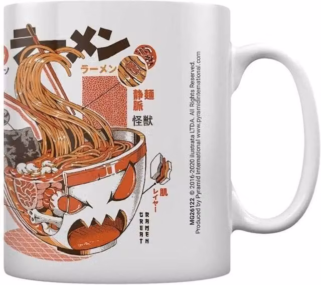 Ilustrata X-Ray Ramen Mug in White Ceramic
