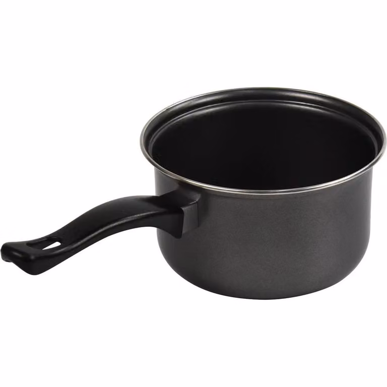 FLAVORA 3 Piece Non-Stick Carbon Steel Saucepan Set in Black