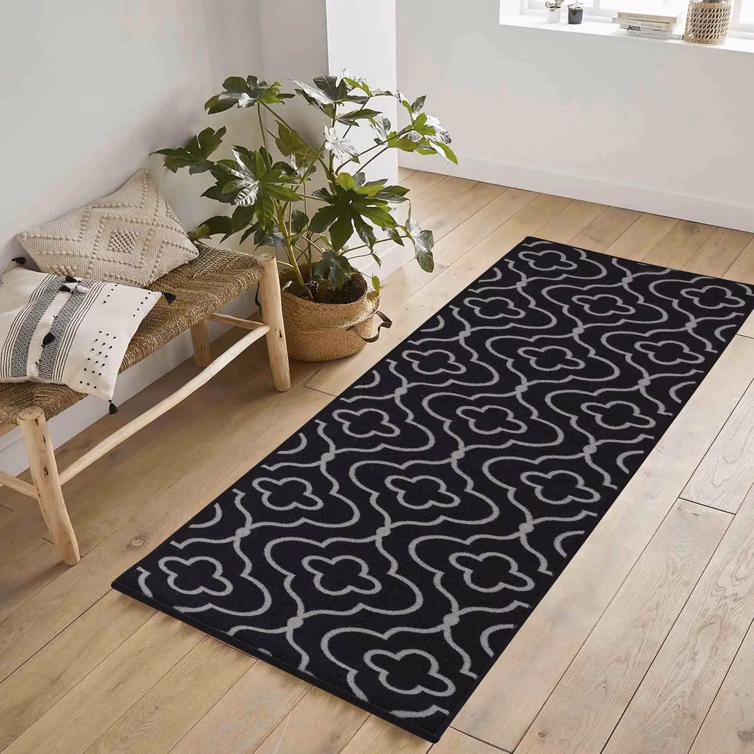 Desire Rugs Havana Non-Slip Machine Washable Doormat, Black, W: 50 cm, D: 80 cm – 4