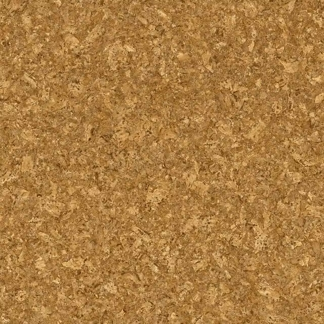 Komscape Brown Wood Look Cork Vinyl Sheet Flooring W: 200 cm, L: 400 cm
