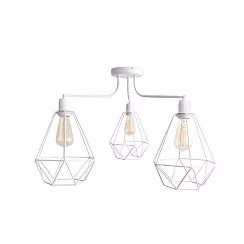 Netlighting Karo Multi Arm Semi Flush Ceiling Light Grey 75cm