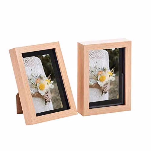 Nicola Spring Rectangular 3D Shadow Box Photo Frame, Brown and Black, W/H: 15 x 20 cm – 1