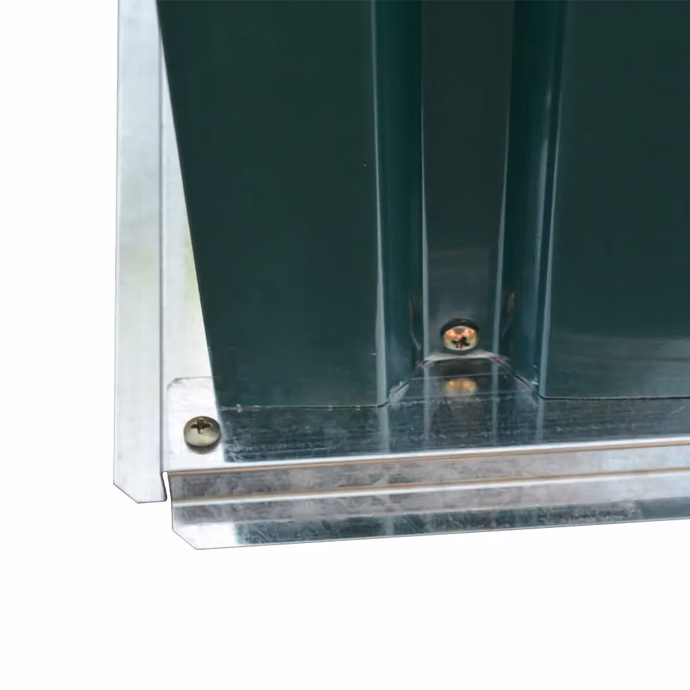 Living and Home Steel Double Door Bin Store Enclosure, Green, H x W x D: 176 x 130 x 105 cm – 4