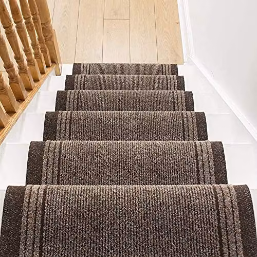 runrug Inca Stair Runner Rug, Brown, W: 80 cm, L: 690 cm – 6