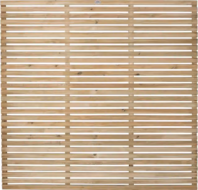Forest Impregnated Wood Slatted Fence Panel in Gold, Anthracite or Brown, Height: 180 cm