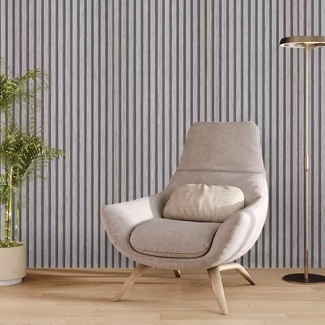 Komore Grey Wood-Effect Textured 3D Self-adhesive PVC Wallpaper