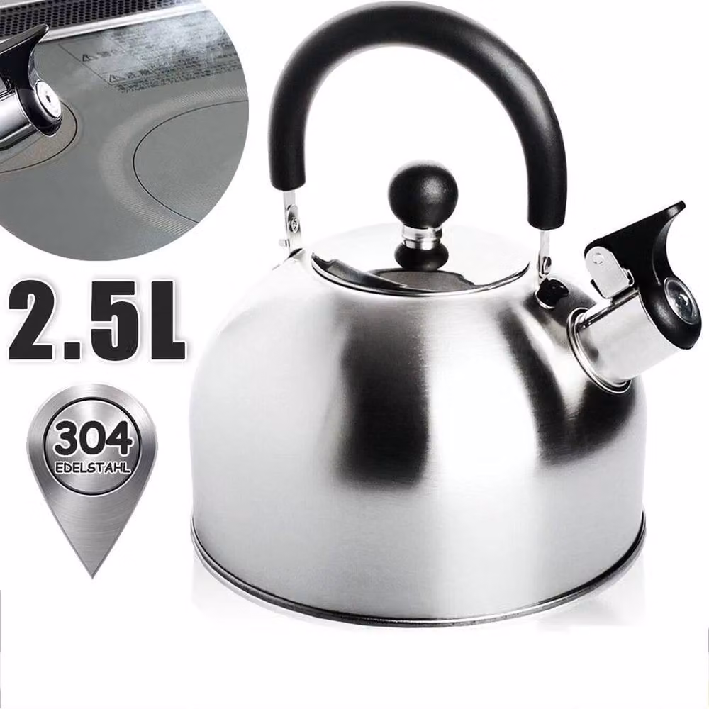 FLAVORA Stainless Steel Whistling Kettle, 2.5L, Silver – 3