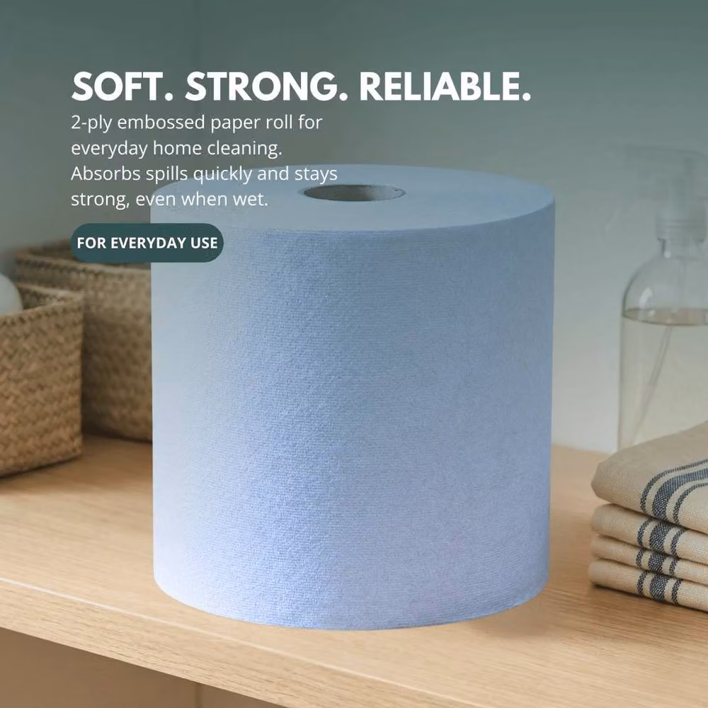 NESTLUNE Blue 2-ply Embossed Kitchen Roll 12 Pack, W: 15 cm, L: 100 cm – 5