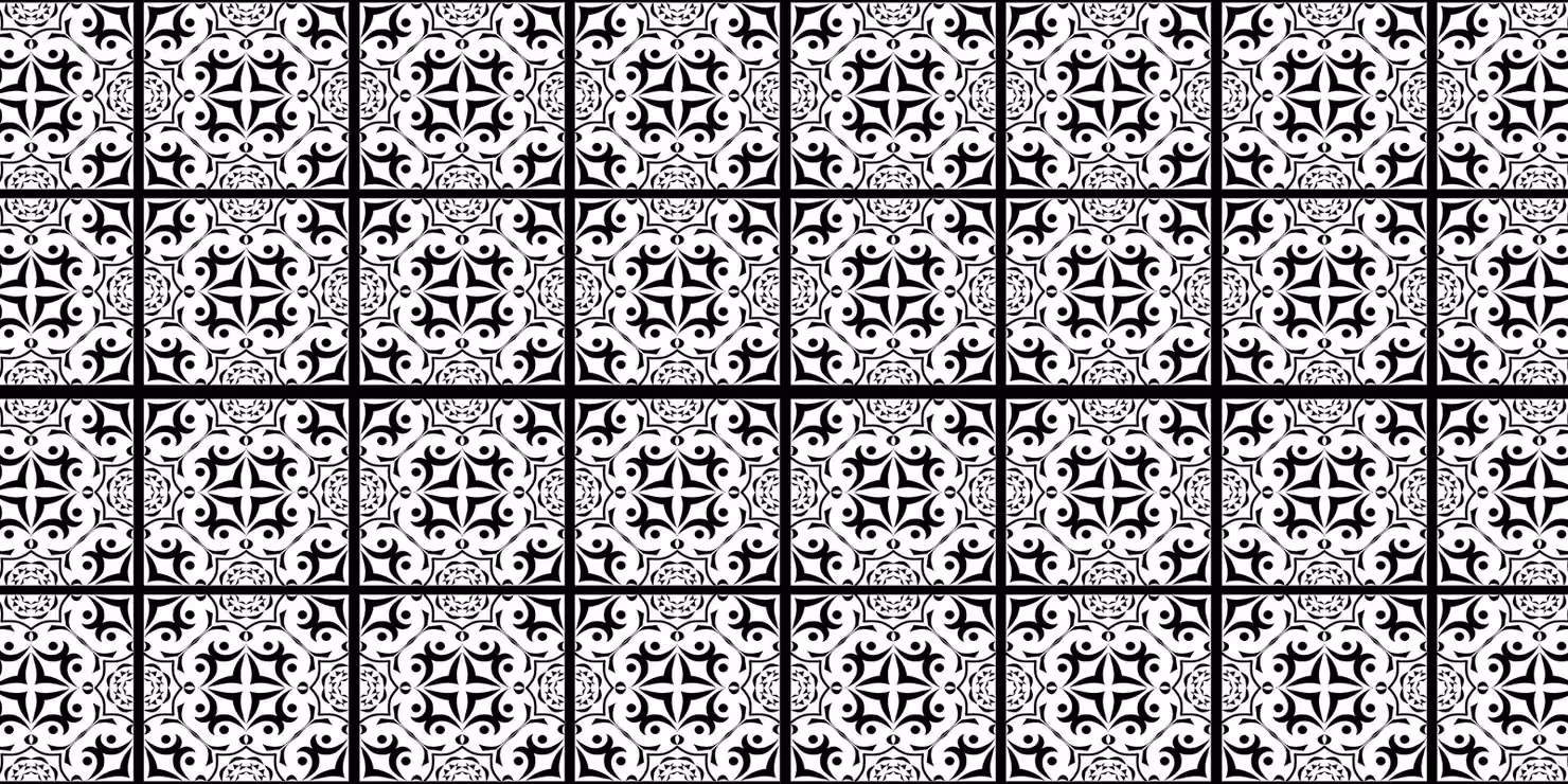 Artsy Mats Zakynthos Mediterranean Mosaic Non-Slip Vinyl Floor Mat, Multicolour and Black, W: 140 cm, D: 100 cm – 2