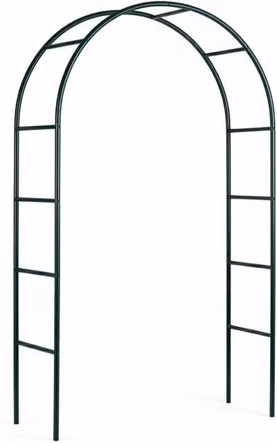 Havendro Metal Garden Arch Wedding Entrance Floral Frame Stand, Black, H 240 x W 140 x D 37 cm