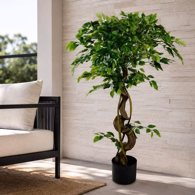 Botanik 120cm Artificial Japanese Fruticosa Style Ficus Tree in Green – 3