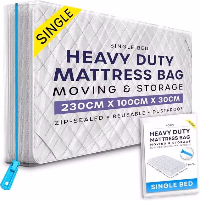 volila Large Transparent Plastic Mattress Bag with Zipper