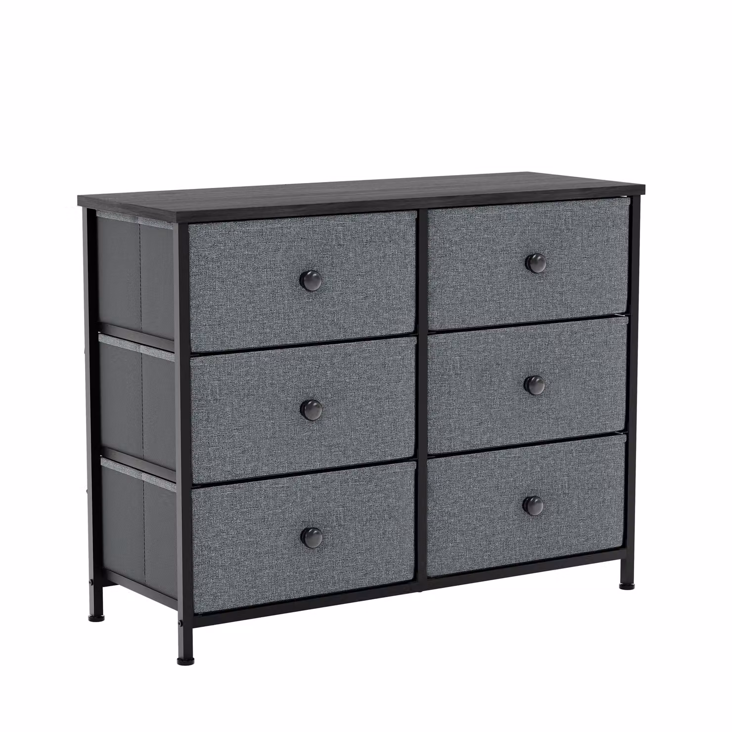 Vida Designs Chorley 6 Drawer Chest of Drawers Fabric Storage Organiser in Grey – 6
