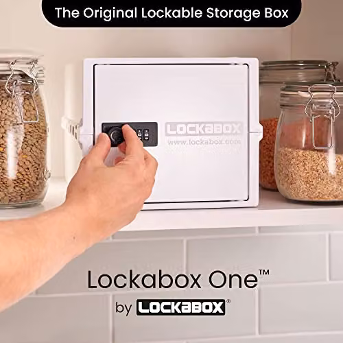 Lockabox One 10L Lockable Storage Box with Code in White – 2