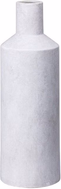 Hill Interiors Darcy Sutra Ceramic Tabletop Vase in Sand and White, H 42.0 cm x W 14.0 cm x D 14.0 cm